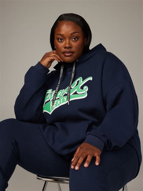 Essential Team Graphic Oversized Hoodie in Blue & Multi | SAVAGE X FENTY