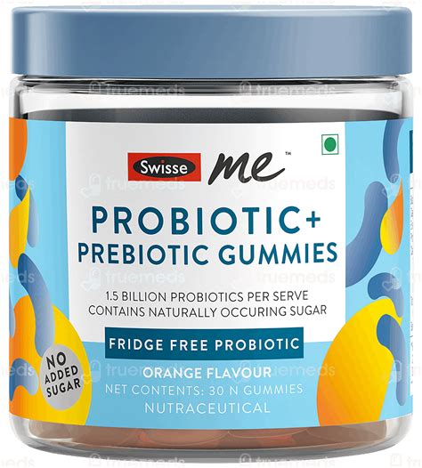 Swisse Me Probiotic Prebiotic Orange Flavour No Added Sugar Gummies 30 ...