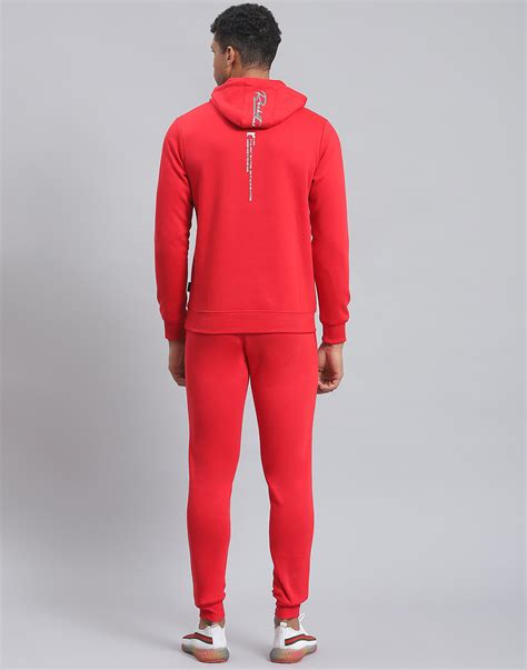 Buy Rock.it Red Solid Hooded Full Sleeve Tracksuit Online in India ...