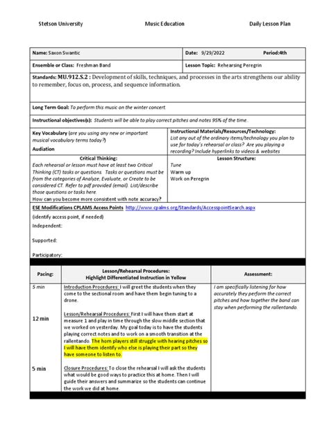 Image result for Lesson Plan Examples