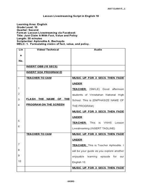 Image result for Script for a Tutorial Example