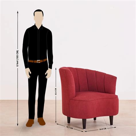 Buy Carol Fabric Accent Chair - Maroon from Home Centre at just INR 33845.0