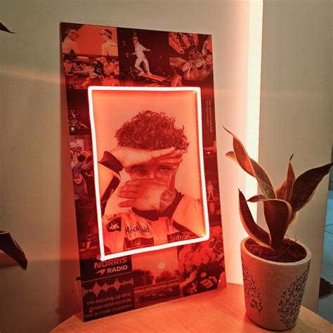 F1 Lando Norris Neon Sign – UV Printed LED Wall Art 18"x12" Inch