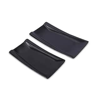 Buy e kysa dailly Melamine Platter/Tray for Serving Snacks - Black ...
