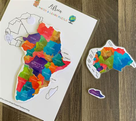 Africa Map Puzzle Printable