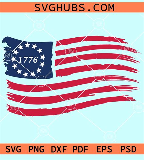 Betsy Ross 1776 13 Stars American Flag svg - SVG HUBS