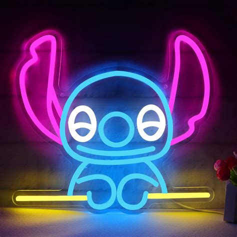 Stitch LED Neon Lights Funny Stitch Signs for Personalized Art Wall ...