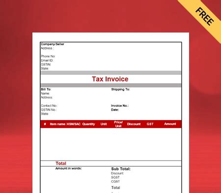 Electrical Shop Bill Format Free Download