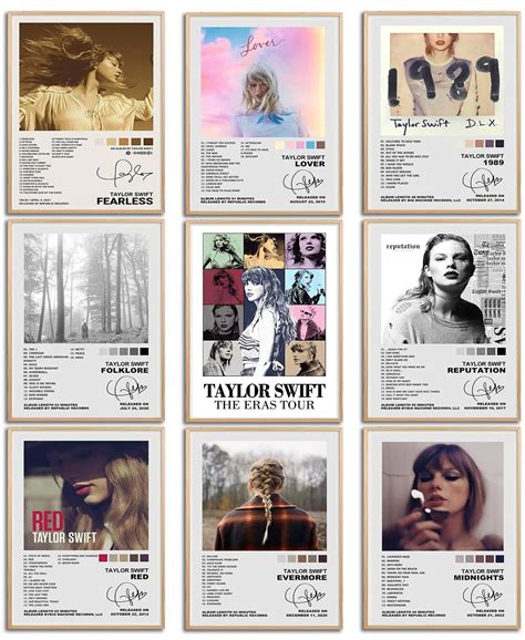 Taylor Music Album Poster Cover Decor for Room Bedroom Wall Art ...