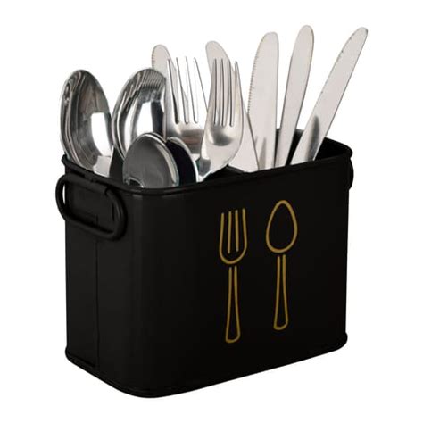 Classyo Galvanised Steel Cutlery Holder & Spoon Stand for Kitchen ...
