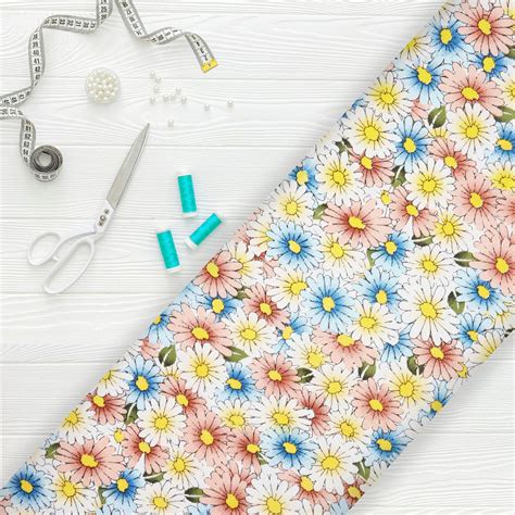 Multi Color Floral Pattern Screen Print Cotton Fabric – Fabmyntra