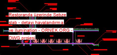 Restoranda üzerinde Sebze slab - detayı havalandırma ve ilumination dwg ...