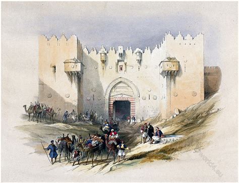 View of the Damascus Gate, leading into Jerusalem.