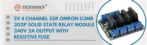 Techtonics 5V 4 Channel SSR Omron G3MB-202P Solid State Relay Module ...