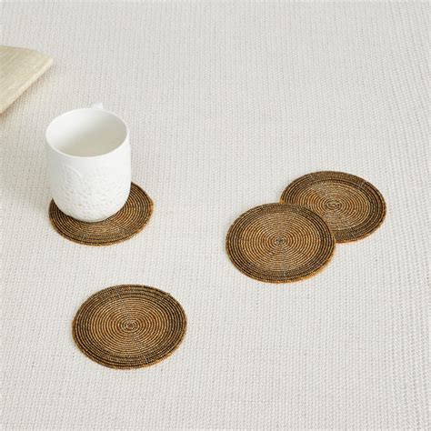 Buy Cinder Treasure Beaded Coaster- Set of 4 from Home Centre at just ...