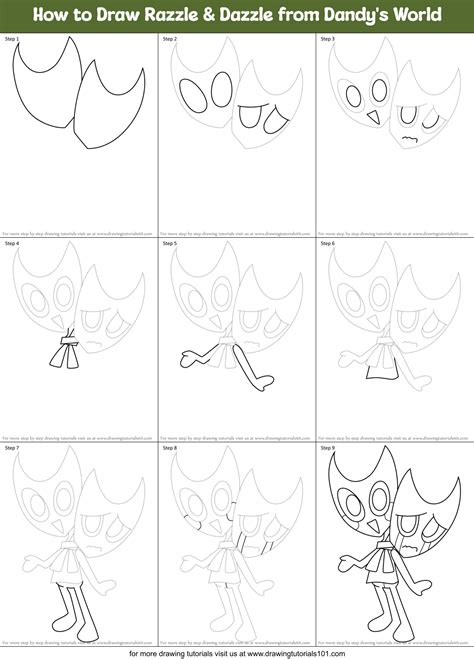 How to Draw Razzle & Dazzle from Dandy's World (Dandy's World) Step by ...