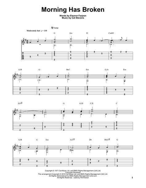 Morning Has Broken by Cat Stevens - Solo Guitar - Guitar Instructor