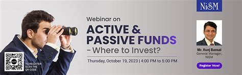 Webinar on Active and Passive Funds - Where to Invest? - National ...