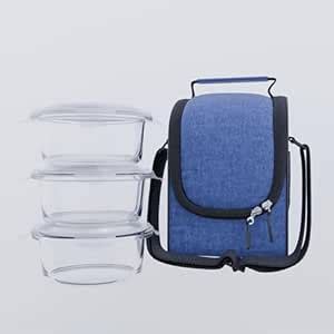 Buy OKEAN Borosilicate Glass Lunch Box Set – Microwave Safe, Leak-Proof ...