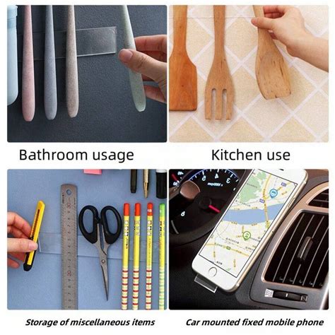 1 Roll Nano Double-Sided Tape 3m*3cm High Adhesive Traceless Hook Tape ...