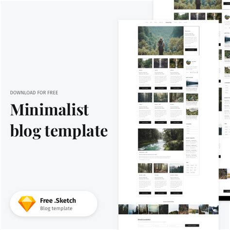Free Sketch Minimalist Blog Template