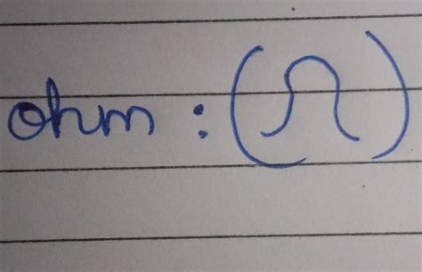 is symbol for representing the units of resistance. - Brainly.in
