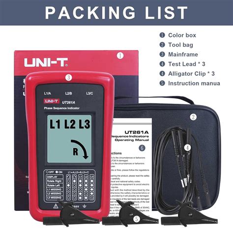 UNI-T 3-Phase Sequence Tester Rotation Meter, AC India | Ubuy