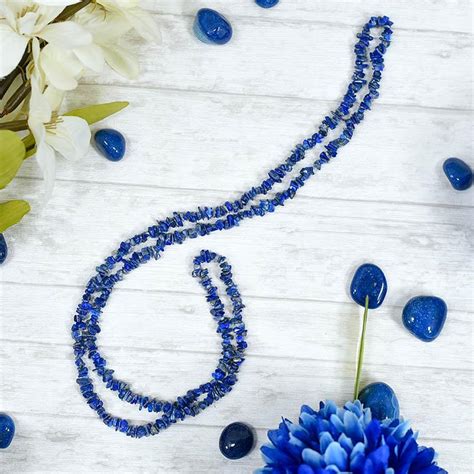 Buy Lapis Lazuli Crystal Healing Natural Stone Mala Online in India ...