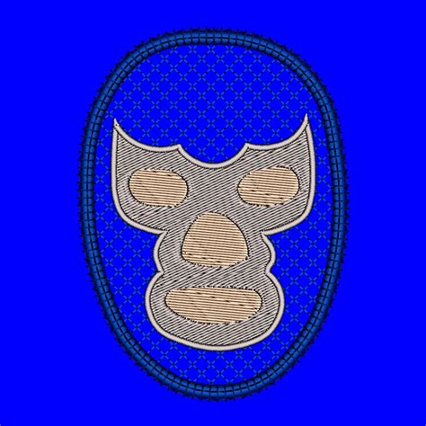 Blue Demon, Lucha Mexicana Patch design – Mydigitize.mx