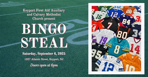 SOLD OUT - Bingo Steal presented by Keyport First Aid Auxiliary ...