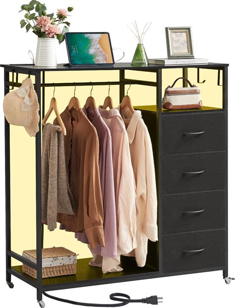 Dresser With Hanging Rack