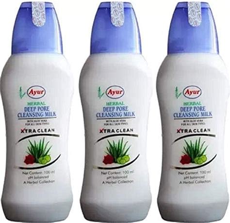 Buy Ayur Herbal Deep Cleansing Milk With Aloe Vera (300 ml) Online at ...
