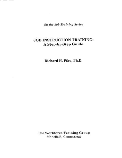 Image result for New Job Training Guide