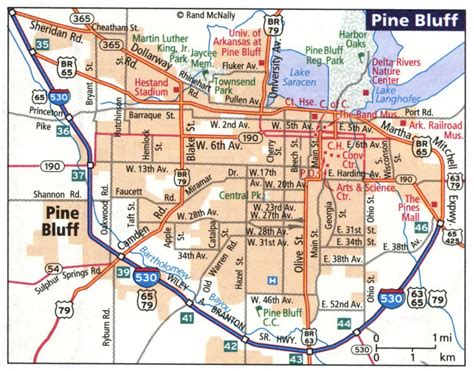 Maps of city Fort Smith, Little Rock, Pine Bluff AR - atlas