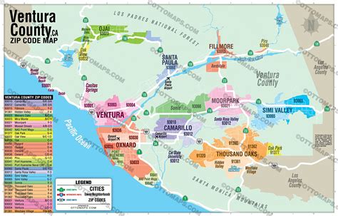 Ventura County Map With Cities 30 Ventura County Map High Res Vector