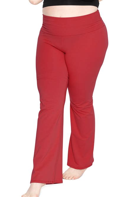 Stretch is Comfort Women's Foldover Plus Size Yoga Pant | Adult Xlarge ...