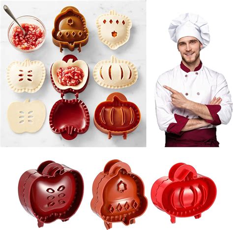Mini Pie Molds, Dough Presser Pocket Pie Molds for Baking, Party Potluck Hand Pie Molds Set of 3 ...