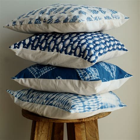 Hand Block Print Assorted Cushion Covers | Set of Four – Orange Skies