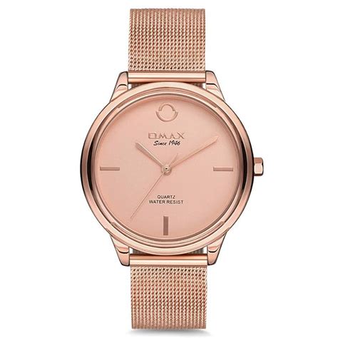 Buy Omax Analogue Dial Rose Gold Case with Steel Mesh Chain Watch for Women