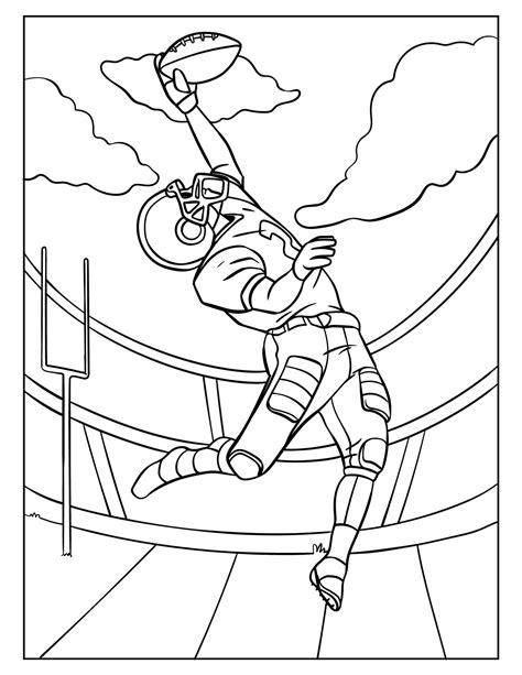 Football Sports Coloring Pages: Unleash Your Inner Artist and Celebrate ...
