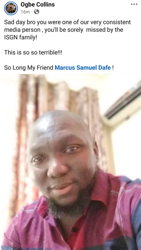 "Six hours ago, Marcus Samuel Dafe was full of life" Shock as young man ...