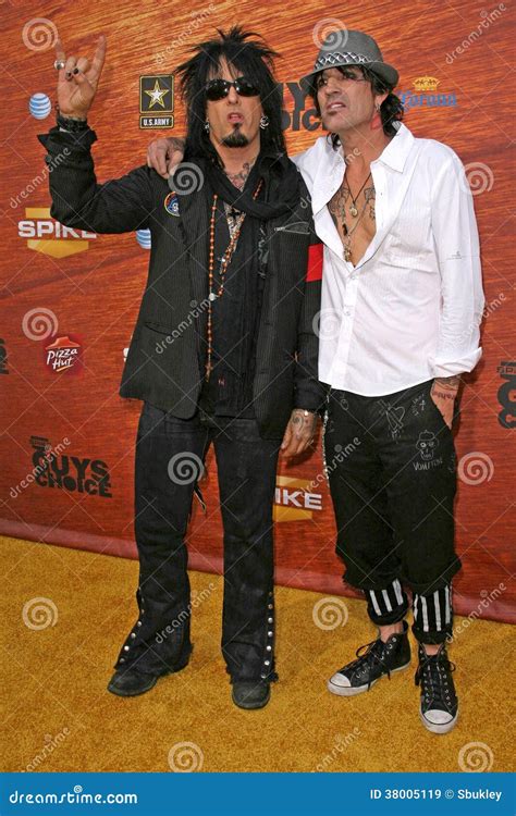 Nikki Sixx, Tommy Lee imagen de archivo editorial. Imagen de sonrisa - 38005119