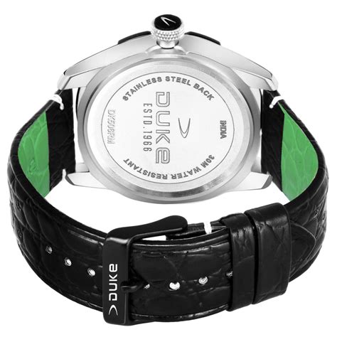 Duke Black Analogue White Men Formal Quartz Watch Dial (DK506RM01S)