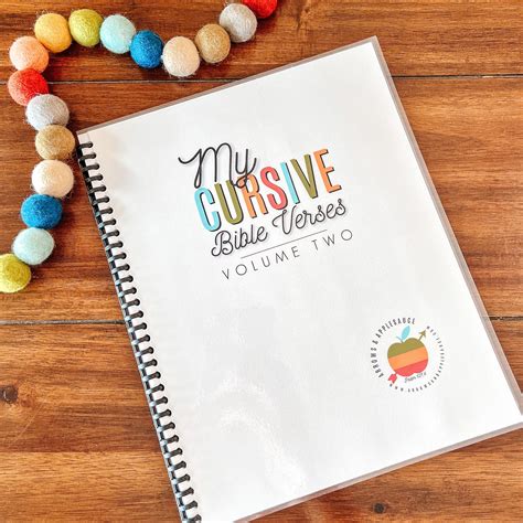 Cursive Bible Verse Printable Tracing Workbook, ESV Scripture Penmanship Practice, Handwriting ...