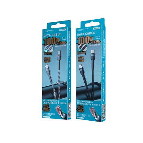 REMAX  DATA CABLE  - RC-172 TYPE-C TO TYPE-C BLACK 