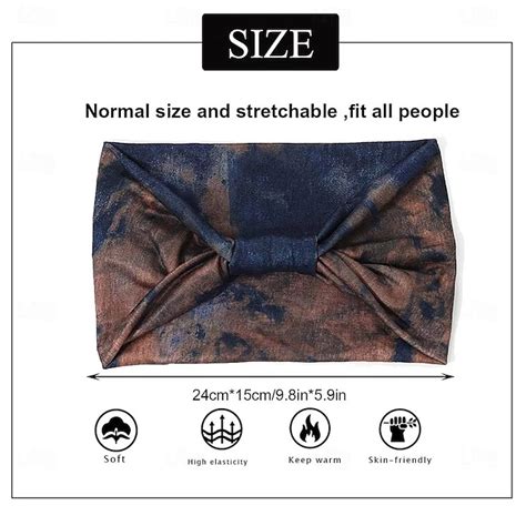 Boho Wide Headbands African Style Turban Head Bands Leopard Stretch ...