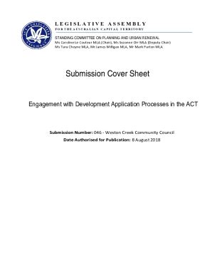 Fillable Online Submission Cover Sheet Fax Email Print - pdfFiller