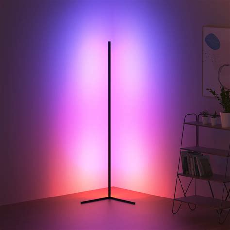 RGB Corner Floor Lamp,Corner Led Lamp,Lit Lamp,55'' Minimalist Led ...