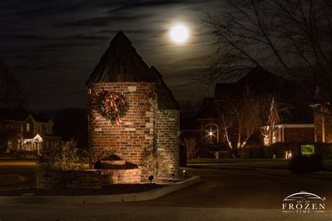 Cold Moon over O'Fallon, Illinois | Art of Frozen Time