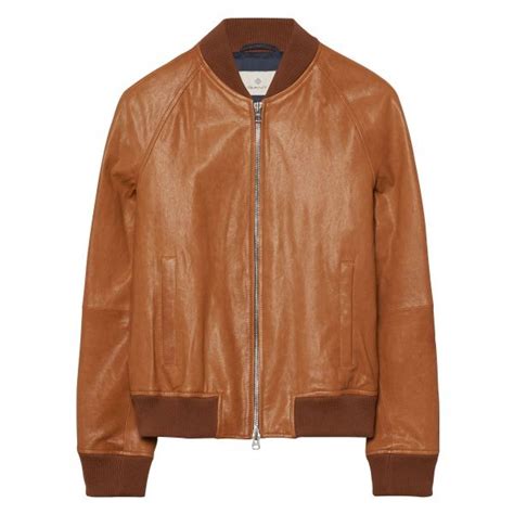 Brown Leather Bomber Jacket men | GANT USA Store | Leather bomber jacket, Brown leather bomber ...